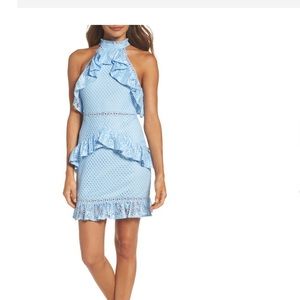 Nordstrom Lace Halter Mini Dress